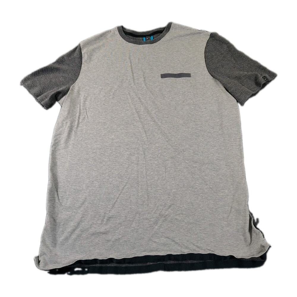 Nike Court Roger Federer Shirt Mens XL Gray Cotton Off Court Tennis RF 826889